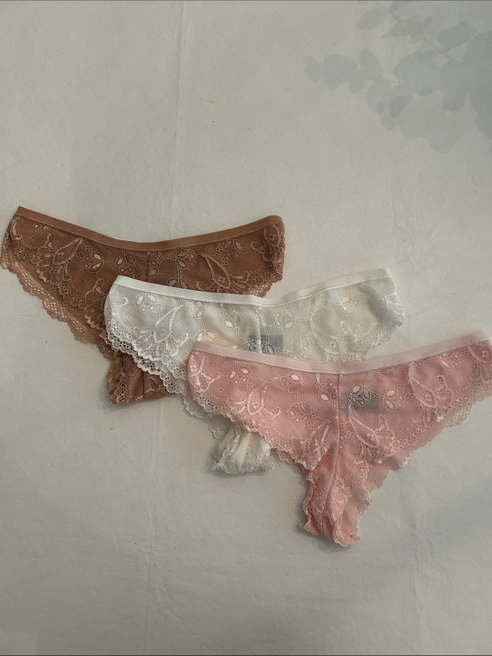 NEW Lace Bikini Panty Set in Blush, Ivory & Taupe